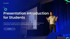 Blue Minimalist Template of Presentation Introduction for Students