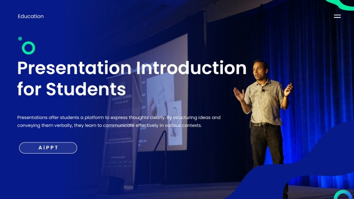 Blue Minimalist Template of Presentation Introduction for Students
