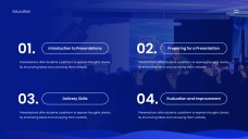 Blue Minimalist Template of Presentation Introduction for Students