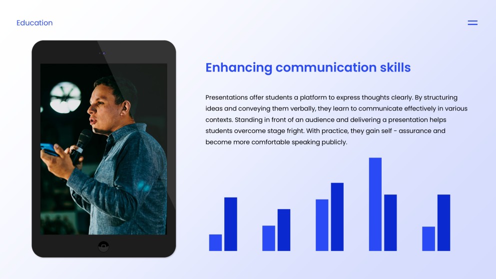 Blue Minimalist Template of Presentation Introduction for Students
