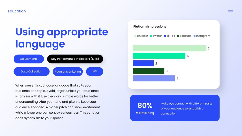 Blue Minimalist Template of Presentation Introduction for Students