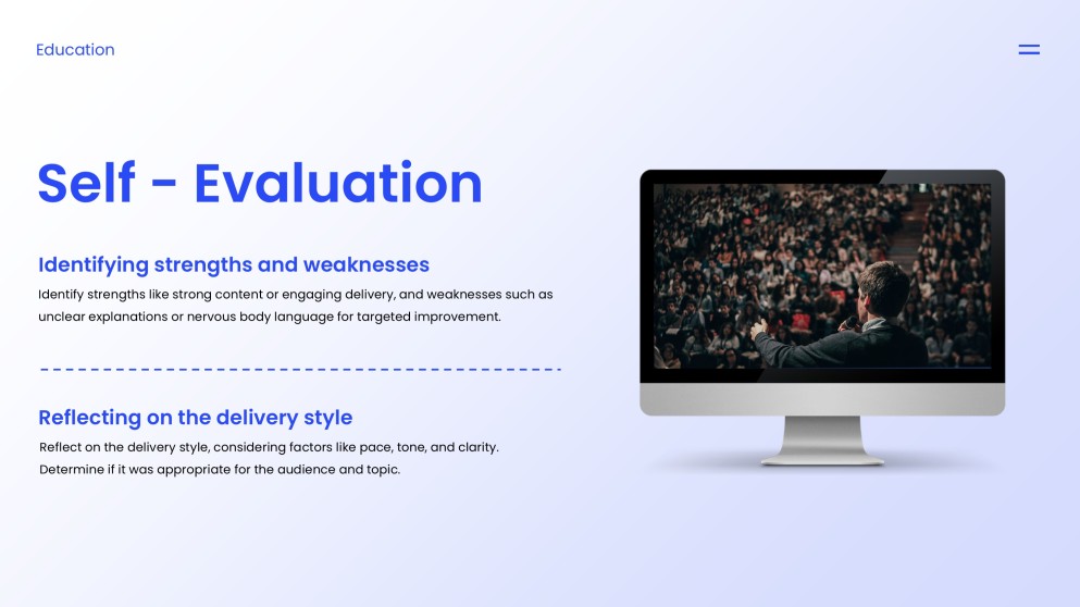 Blue Minimalist Template of Presentation Introduction for Students