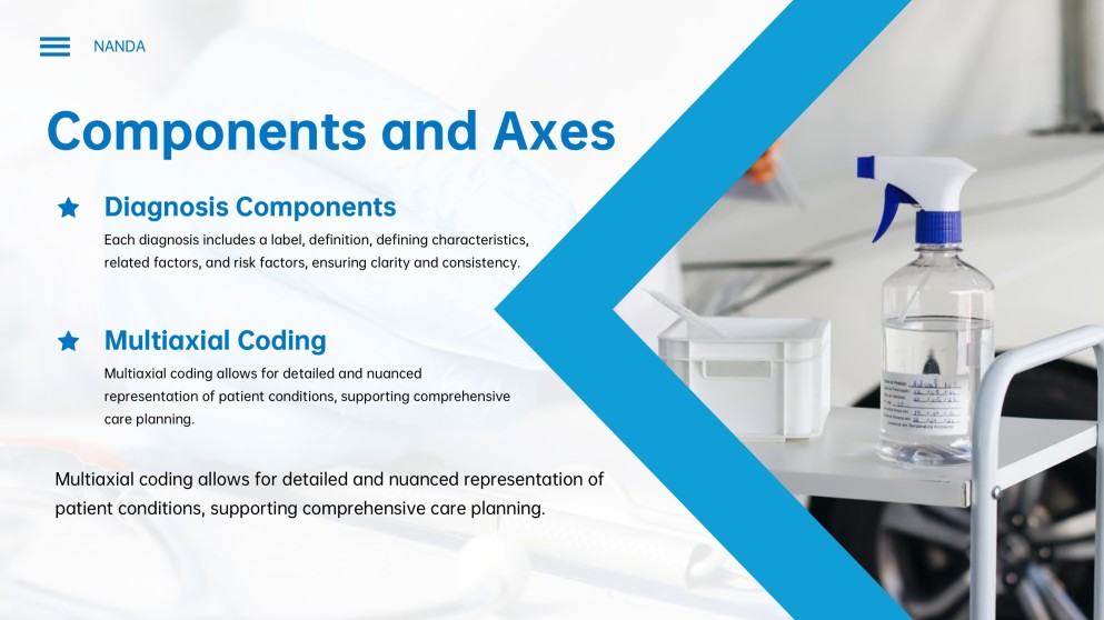 Blue Creative Style NANDA Nursing Diagnosis List PPT Template