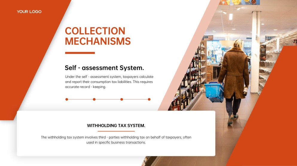 Orange-Red Business Style GST PPT Presentation Template for Overview and Analysis