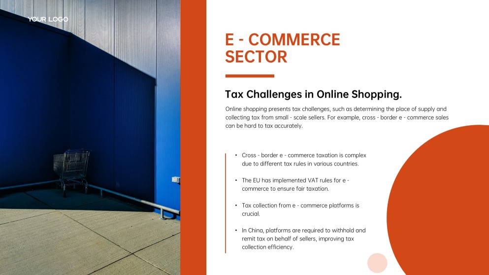 Orange-Red Business Style GST PPT Presentation Template for Overview and Analysis