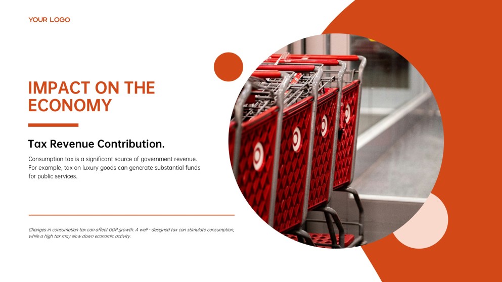 Orange-Red Business Style GST PPT Presentation Template for Overview and Analysis