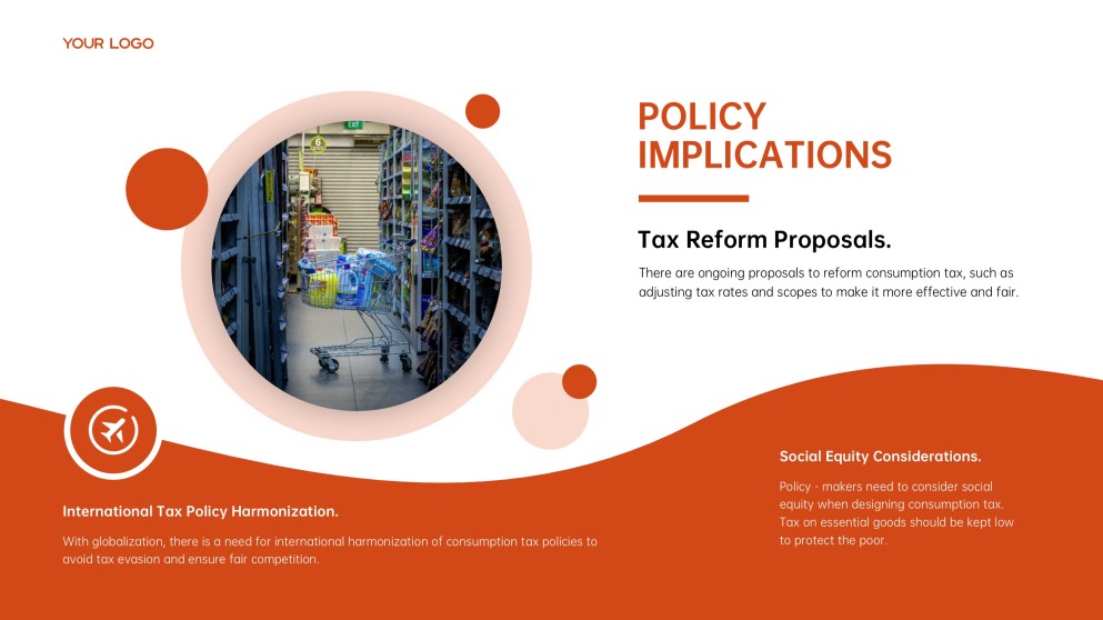 Orange-Red Business Style GST PPT Presentation Template for Overview and Analysis