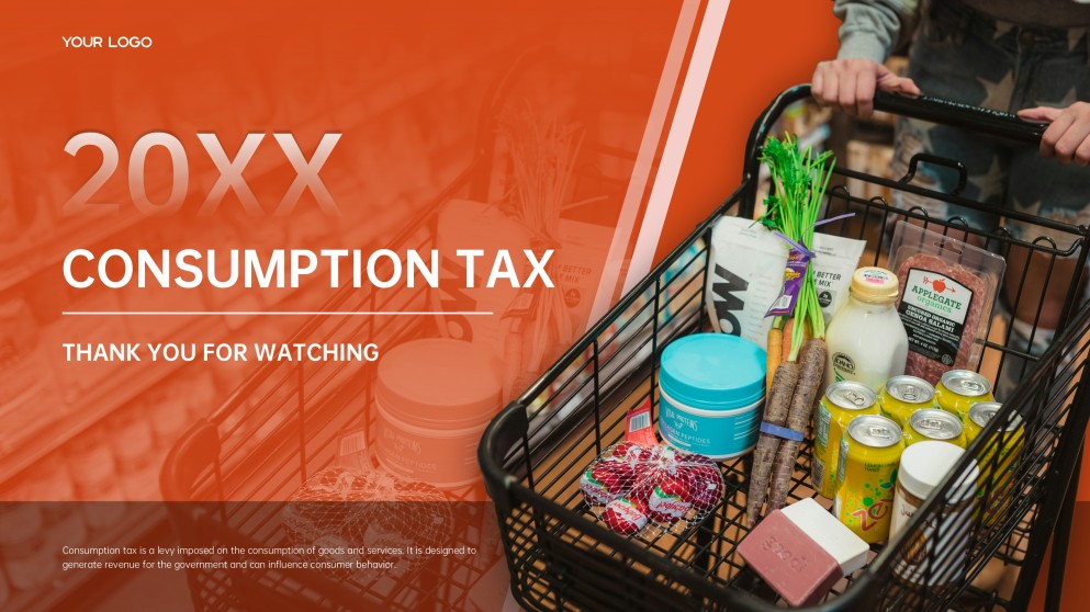 Orange-Red Business Style GST PPT Presentation Template for Overview and Analysis