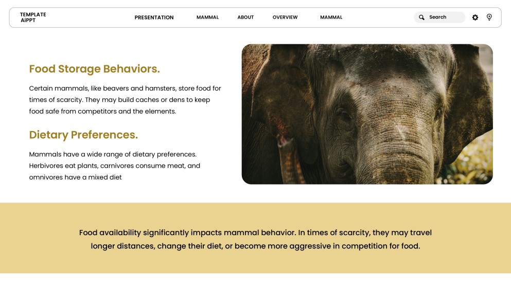 Template PowerPoint Hewan Minimalis Cokelat