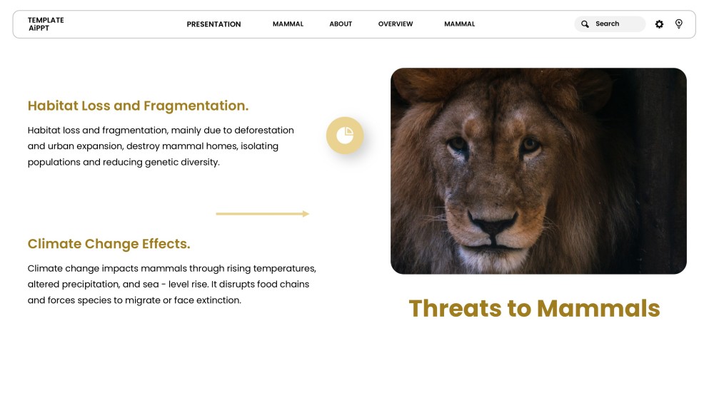 Template PowerPoint Hewan Minimalis Cokelat