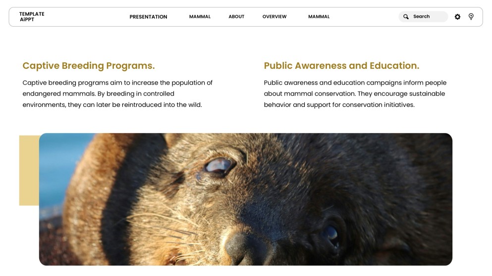 Template PowerPoint Hewan Minimalis Cokelat