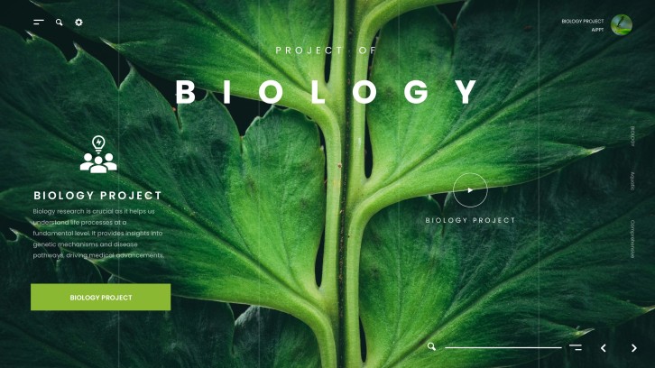 Template Proyek Biologi Minimalis Hijau untuk PowerPoint dan Google Slides