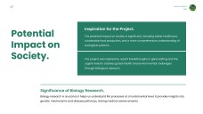 綠色極簡生物學項目模板適用於PowerPoint和Google Slides