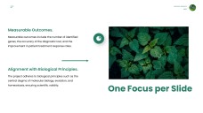 綠色極簡生物學項目模板適用於PowerPoint和Google Slides