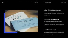 Blue and Black Minimalist Style Ballot Vote Template