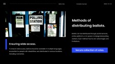 Blue and Black Minimalist Style Ballot Vote Template