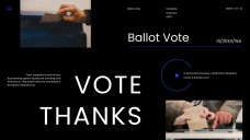 Blue and Black Minimalist Style Ballot Vote Template