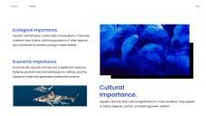 Plantilla PPT de Animales Acuáticos de Estilo Minimalista Azul