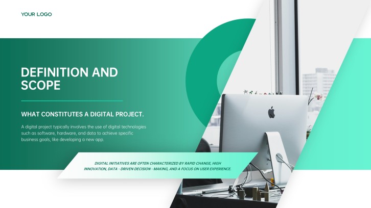 Northstar Commerce roadmap definition and scope slide with digital workplace image
