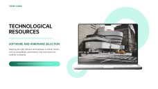 Plantilla de Plan de Proyecto de Digitalización de Estilo Empresarial Verde para PowerPoint y Google Slides