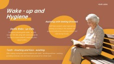 Template Jadwal Panti Jompo Gaya Bisnis Coklat dan Kuning