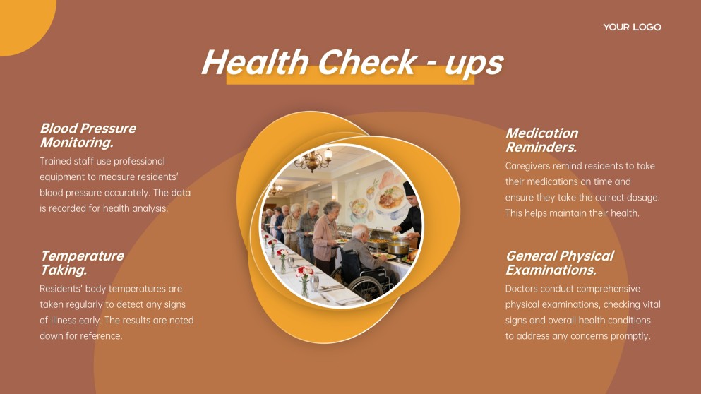 Template Jadwal Panti Jompo Gaya Bisnis Coklat dan Kuning