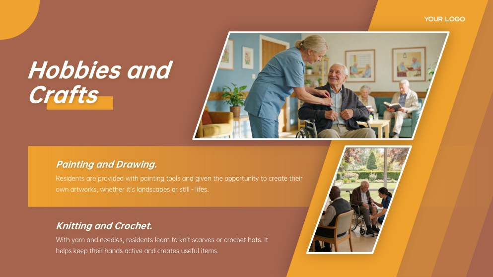 Template Jadwal Panti Jompo Gaya Bisnis Coklat dan Kuning