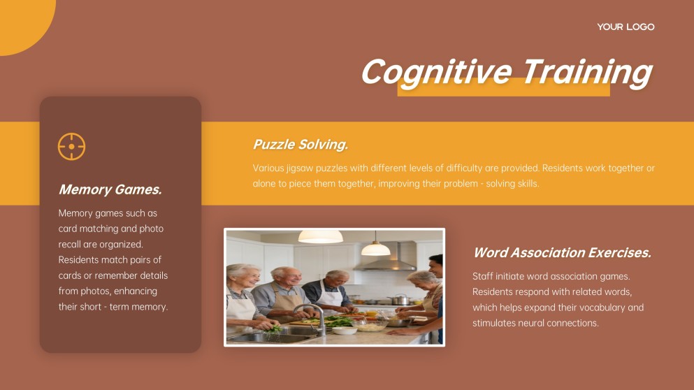 Template Jadwal Panti Jompo Gaya Bisnis Coklat dan Kuning