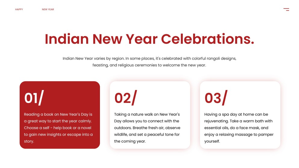 Plantilla PPT de Año Nuevo Feliz Estética Roja