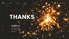 Plantilla PPT de Año Nuevo Feliz Estética Roja