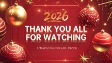 Plantilla de Objetivos de Año Nuevo Roja, Festiva y Orientada a los Negocios