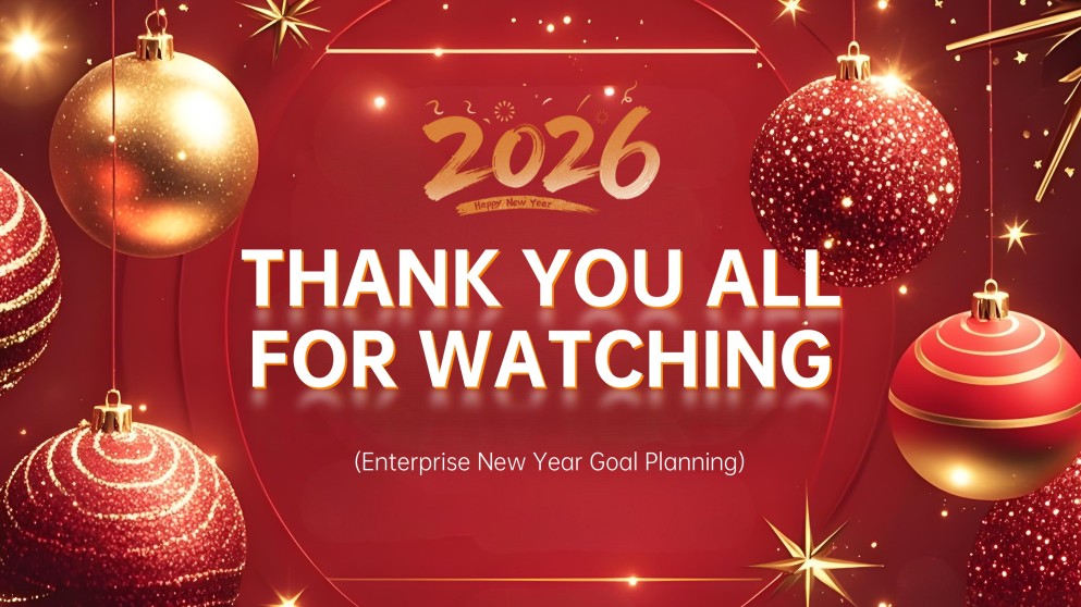 Plantilla de Objetivos de Año Nuevo Roja, Festiva y Orientada a los Negocios