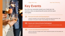 Red-Orange Happy New Year Card Template with Photos