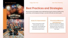 Red-Orange Happy New Year Card Template with Photos