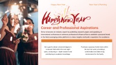Red-Orange Happy New Year Card Template with Photos