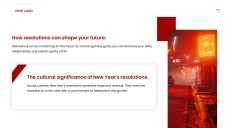 Modelo de Resolução de Ano Novo Estilo Minimalista Vermelho