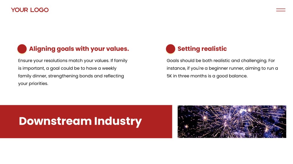 Kumikinang na Pula na Template ng Bagong Taon na may Paputok