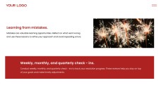 Kumikinang na Pula na Template ng Bagong Taon na may Paputok