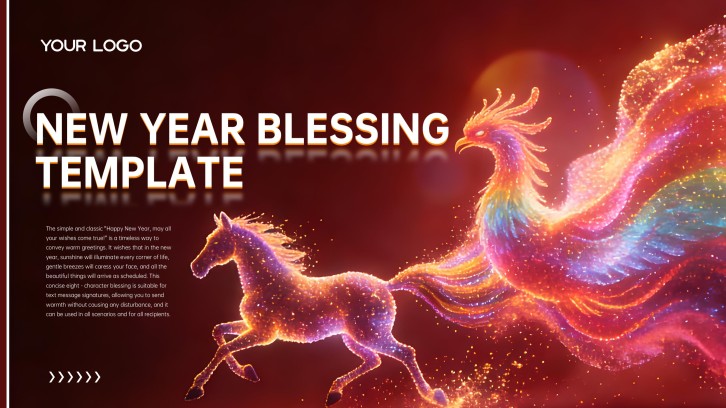 빨간 축제 및 비즈니스 스타일 새해 인사말 템플릿