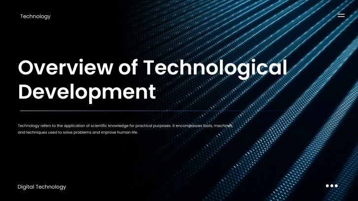 Элегантный черный инфографический стиль цифровой технологии PPT шаблон