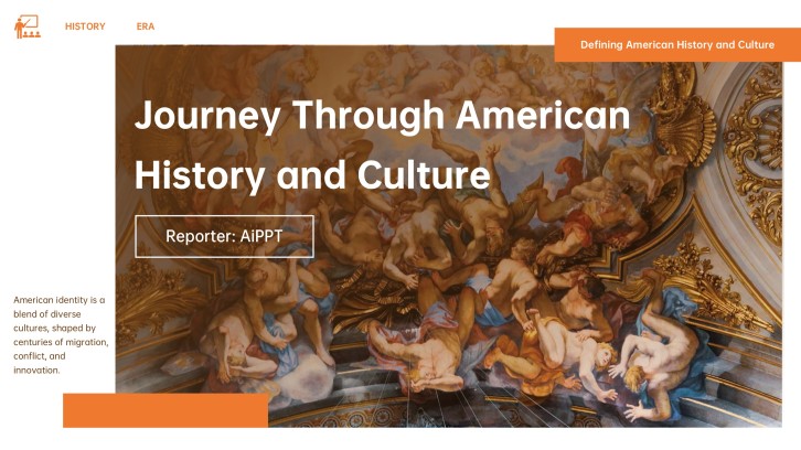 Orange Retro-Style History PPT Background Template