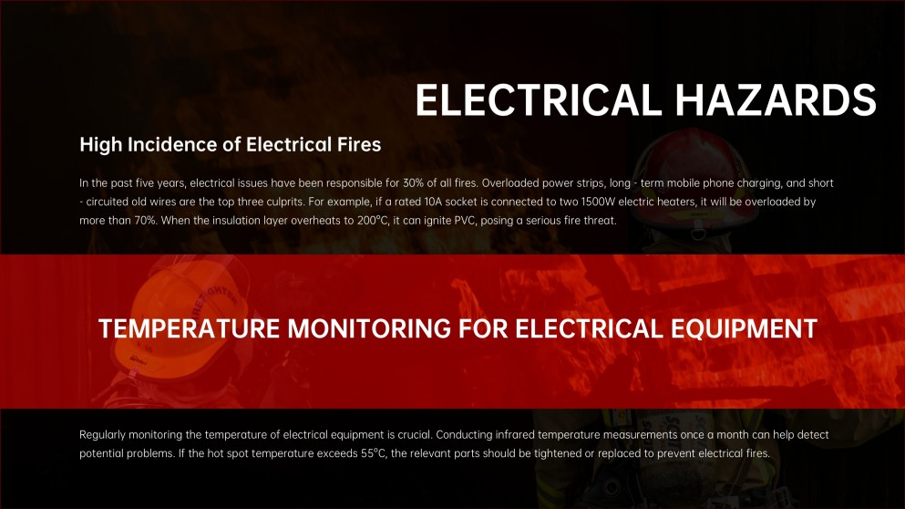 Plantilla PPT Minimalista de Seguridad contra Incendios de Alta Gama Roja con Acento de Casco