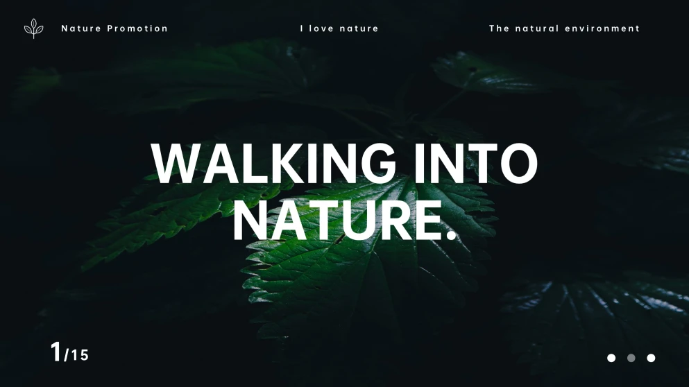 Yellow-green Minimalist Nature PPT Background Template