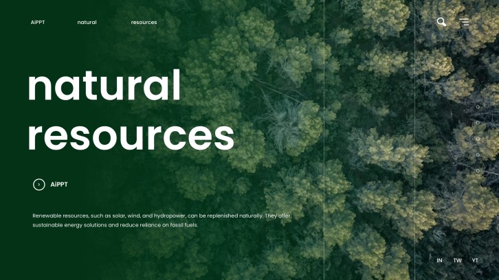 Modern Green and Brown Conservation Natural Resources PPT Template