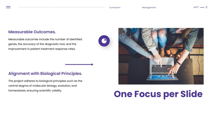 Free Purple Minimalist Curriculum Management PPT Template slide 2