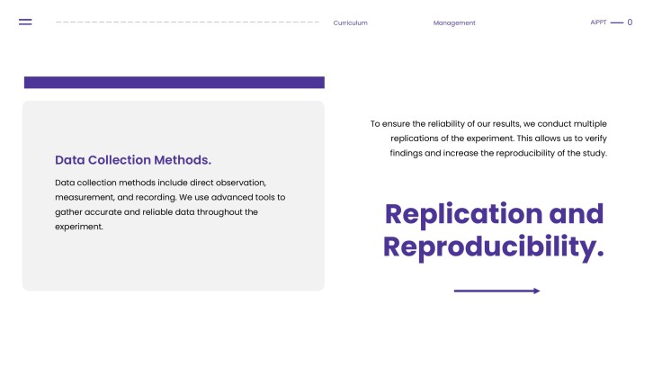 Free Purple Minimalist Curriculum Management PPT Template slide 8