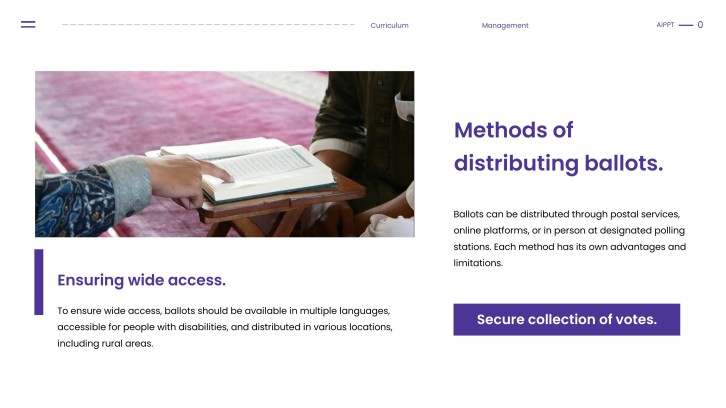 Free Purple Minimalist Curriculum Management PPT Template slide 11