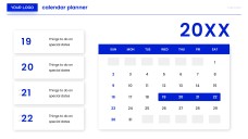Blue & White Minimalist Calendar Planner Template
