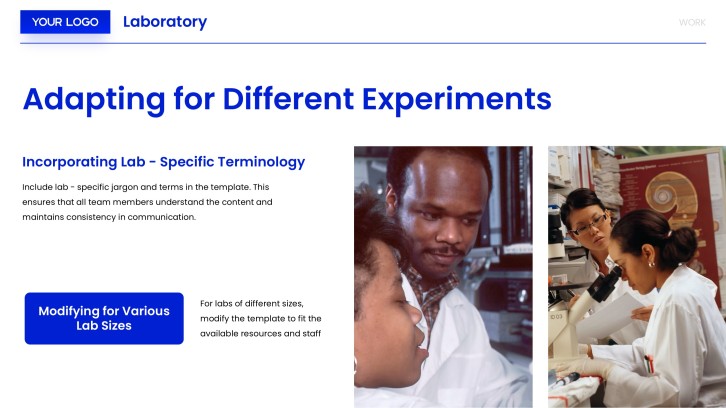 Introduction to Lab Templates PPT slide 11: Adapting the Experiment