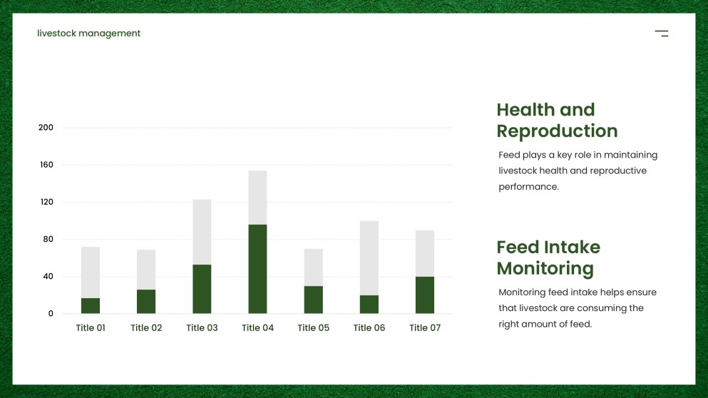 Modern Agriculture Livestock Management PPT with Icons